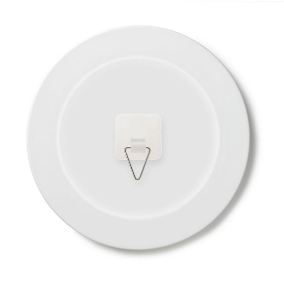 FRCOLOR  35 Pcs Plate Hanger Adhesive Hangers Large Unique Wall Hooks Picture White