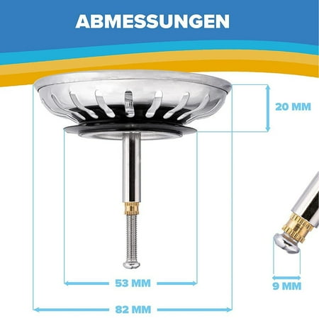 

for Blanco Replacement Kitchen Sink Strainer Waste Plug Basin Drain Filter