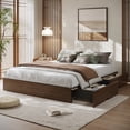 thumbnail image 1 of Bed Frame with 2 Storage Drawers, Wooden Low Profile Bed Frame, No Headboard, Wood Slat Support, Noise Free, No Box Spring Needed, Easy Assembly, 1 of 7