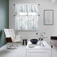 thumbnail image 4 of Coastal Kitchen Curtains Sets for Windows 36 Inch Length, Turquoise Blue Turtle Starfish Coral Jellyfish Rod Pocket Window Treatments Tier Curtains and Valances Set for Bedroom/Bathroom, 4 of 8