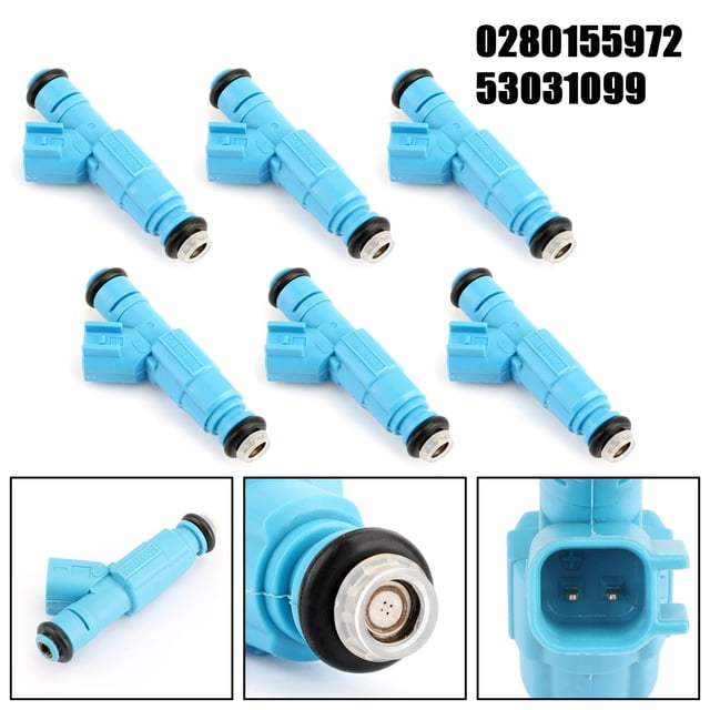 Lot de 6 Injecteurs de Carburant 0280155972 pour la Liberté 2002-2003 3.7L V6 53031099