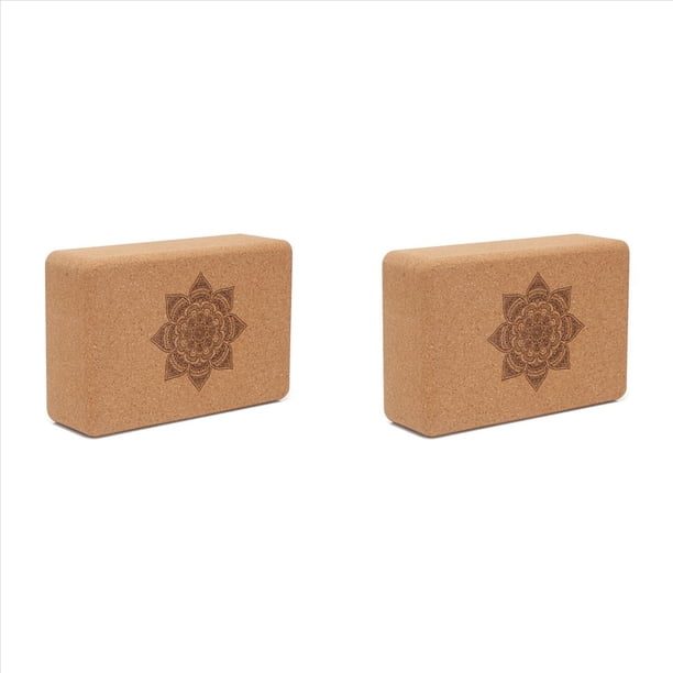 2X Bloques de Yoga de Corcho Bloques de Gimnasia Bloques de Yoga de Corcho Ejercicios de Estiramiento Bloques de Yoga para Moldear el Cuerpo Accesorios de Yoga para Fitness A