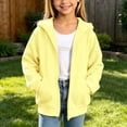 thumbnail image 5 of ZBSOKO Boys Zip Up Hoodie Long Sleeve Solid Color Sweatshirts Loose Fit Casual Sweatshirt with Pocket Basic Everyday Wear 4-15 Years, 5 of 10