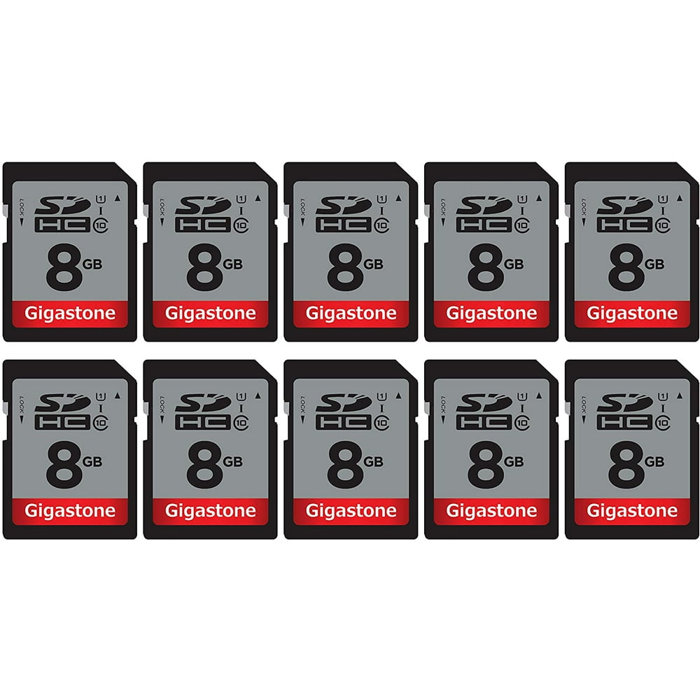 Gigastone 8GB SD Card UHS-I U1 Class 10 SDHC Memory Card Full HD Video