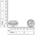 thumbnail image 4 of Gem Stone King 3.10 Ct Round Cubic Zirconia CZ with Accent Stones 925 Sterling Silver Engagement Ring Set (Size 8), 4 of 5
