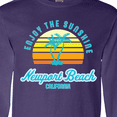 thumbnail image 4 of Inktastic Summer Enjoy the Sunshine Newport Beach Florida in Blue Long Sleeve T-Shirt, 4 of 5