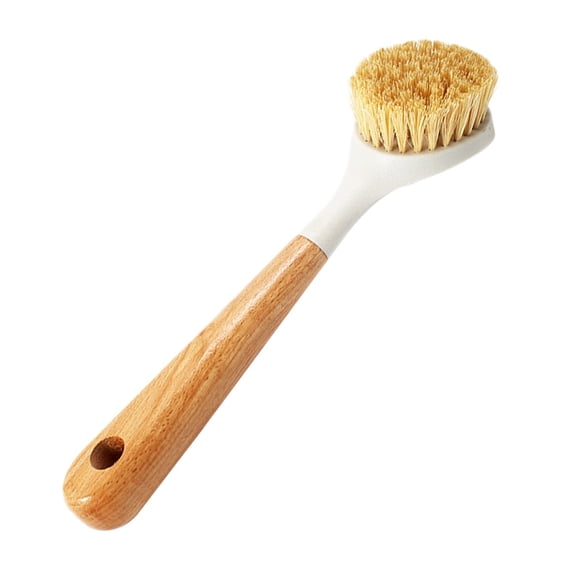 Kilougeis 1 Pack Kitchen Dish Brush Bamboo Handle Dish Scrubber, Scrub Brush for Pans, Pots, Kitchen Sink Cleaning, Dishwashing 2026 New