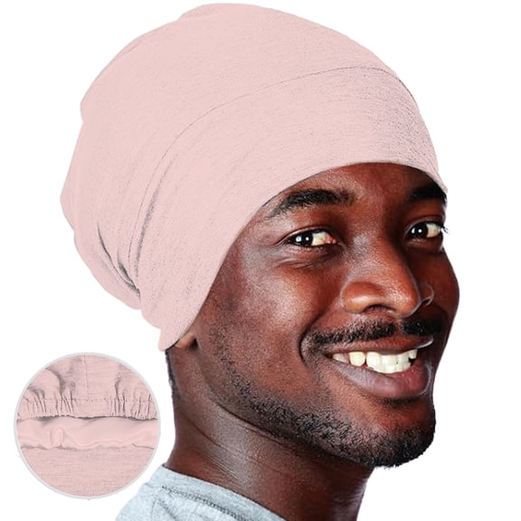 Summer Hats for Women Men qinhaie Soft Breathable Head Cap for Women, Elastic Cotton Sleep Chemo Turban Hat, European & American Fashion Lightweight Solid Headscarf Pink One Size