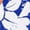 Blue White Floral, variant on Women's Floral Print V Neck Long Sleeve Tunic Top with Buttons