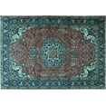 thumbnail image 1 of Ahgly Company Indoor Rectangle Medallion Light Blue Traditional Area Rugs, 7' x 9', 1 of 4