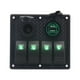 thumbnail image 1 of Panel de interruptores LED verde de 4 unidades con 5V 4.8A Dual, 1 of 4