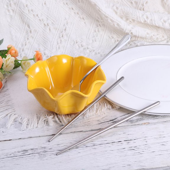 COSMOBETTY Bowls for Kitchen Use and Yellow 6.3 Inches