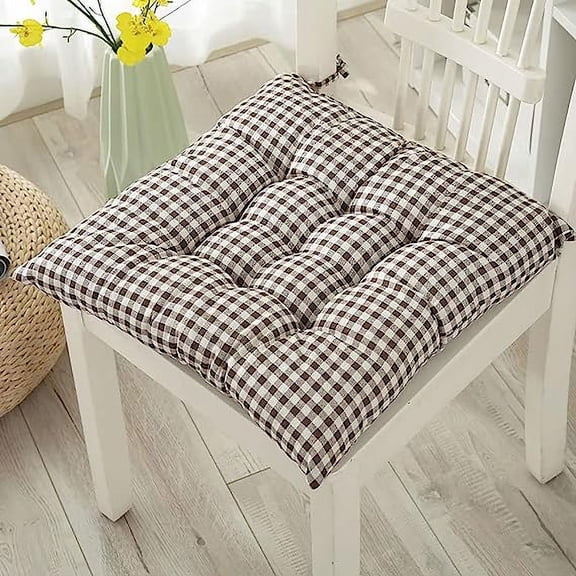XmhyTop All-Weather Square Seat Cushions for Kitchen & Patio Chairs, Machine Washable Home Decor Pads, Durable Indoor/Outdoor Use 1PCS, E