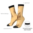 thumbnail image 4 of Fotbe German Shepherd Dog Pattern Long Socks for Men & Women – Breathable & Stretchy Compression Socks, Ideal for Running, Travel, and Everyday Wear Size 5-11, 4 of 6
