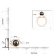 thumbnail image 4 of Angara Tahitian Cultured Pearl and Diamond Loop Ring in 14K Rose Gold for Women | June Birthstone Jewelry for Her, 4 of 8