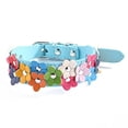 thumbnail image 1 of Collar de seguridad ajustable con decoración floral para perros, gatos y cachorros - Talla M (Azul), 1 of 4