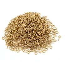 Uxcell 1mm Dia Thread 9mm Length Eyelet Screw Bolt Eye Hook Gold Tone 480pcs