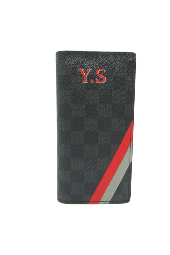 Pre-Owned Louis Vuitton Portefeuille Brazza *Initials "Y.S." Men's Bi-fold Wallet... (Good)