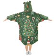 thumbnail image 2 of FORMRS Wearable Blanket Hoodie with Sleeves for Kids Cozy Flannel Sweatshirt, Christmas Tree, 2 of 7