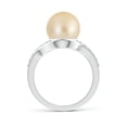 thumbnail image 2 of ANGARA Solitaire Golden South Sea Cultured Pearl Bypass Ring with Diamonds in 14K White Gold for Women | June Birthstone, Birthday, Anniversary, Jewelry Gift for Women | Pearl Ring, 2 of 8