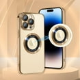 thumbnail image 6 of for iPhone 14 Pro Max Phone Case Magnetic Luxury Plating Clear Case with Camera Lens Protector for iPhone 14 Pro Max Compatible with Magsafe Slim Cover for Women Men-Gold, 6 of 12