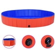 thumbnail image 1 of vidaXL Foldable Dog Swimming Pool Red 200x30 cm PVC, 1 of 5