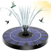 AISITIN Solar Fountain Pump, 3.5W Solar Bird Bath Fountain 7.1 inch, Solar Water Pump with 6 Nozzles for Bird Bath, Fish Tank, Patio, Pond