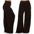 thumbnail image 1 of JED FASHION Women's High Waist Fold-Over Wide Leg Palazzo Pants, 1 of 2