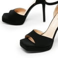 thumbnail image 5 of DREAM PAIRS Women's Stiletto High Heels Platform Ankle Strap Square Open Toe Dress Sexy Sandals, 5 of 7