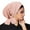 Pink, variant on Women’s Wavy Texture Side Bow Wrap Headscarf with Single Streamer Fastener for Daily Visits Black