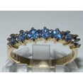 thumbnail image 5 of LBG 10k Yellow Gold Natural Sapphire Womans Eternity Ring - Size 8.75, 5 of 7