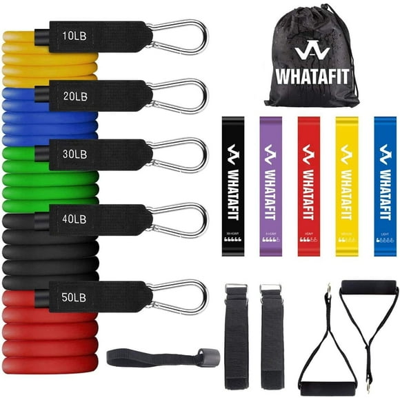 Bandes de Résistance, Bandes d'Exercice, Bandes de Résistance pour l'Entraînement, Bandes d'Entraînement avec Poignées pour Hommes et Femmes Entraînement Physique, Équipement de Gym à Domicile