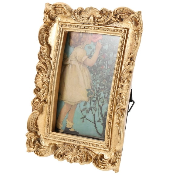 Vintage Picture Frame Antique Photo Frame Tabletop Display Picture Holder Home Ornament