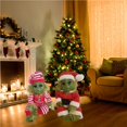 thumbnail image 3 of Naiovety Grinch Doll Christmas Green Grinch Furry Baby con disfraz de Papá Noel extraíble, Baby Dolls Decoraciones navideñas Hecho a mano Kits de decoración para fiestas No.2 Naiovety HA042029-02, 3 of 6