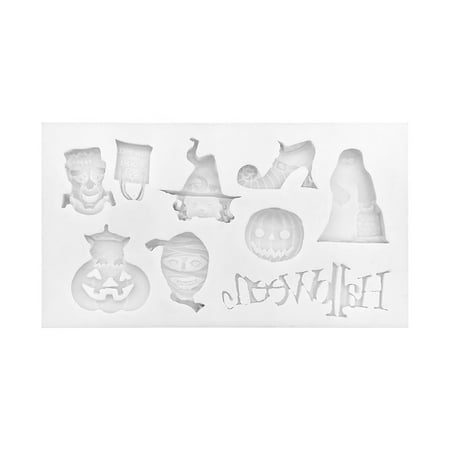

Halloween Decorations Halloween Silicone Mold Ghost Witch Pumpkin Festival Cake Decoration Baking Mold Halloween Decor Silicone White