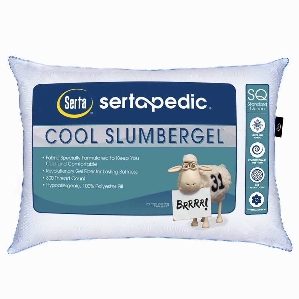 Sertapedic Cool Slumbergel Pillow, Standard/Queen