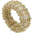 thumbnail image 3 of Fennco Styles Glamorous Sparkle Beaded Napkin Rings, Set of 4 - Gold Elegant Napkin Holders for Home, Dining Table, Banquets Décor, Weddings and Special Occasions, 3 of 3