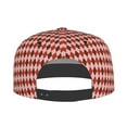 thumbnail image 4 of Gaeub Red and Brown Squares Flat Bill Snapback Hats Baseball Caps with Adjustable for Running Workouts and Outdoor Activities, 4 of 9
