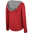 thumbnail image 3 of Women's Colosseum  Crimson Oklahoma Sooners Distressed Heather Long Sleeve Hoodie T-Shirt, 3 of 3