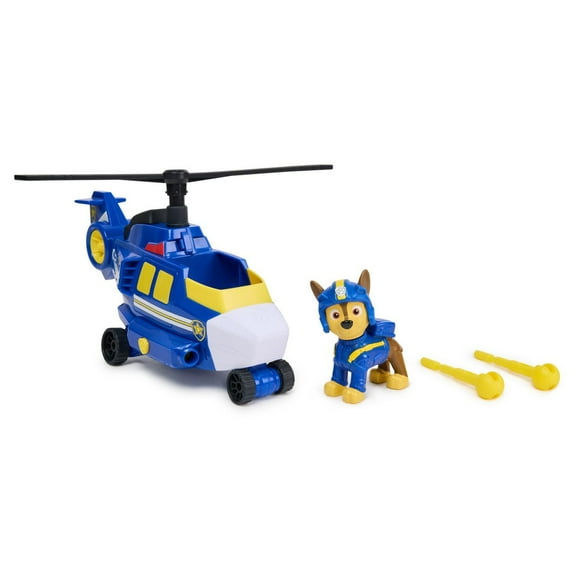 PAW Patrol: Air Rescue Chase Action Figure & Hero Helicopter Toy with Projectile Launcher & 2 Projectiles, Kids Toys for Boys & Girls Ages 3+