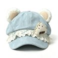 thumbnail image 6 of LUVDA Bear Ear Beret Style Newsboy Cap for Women with Lace Border and Cute Embroidery, 6 of 8