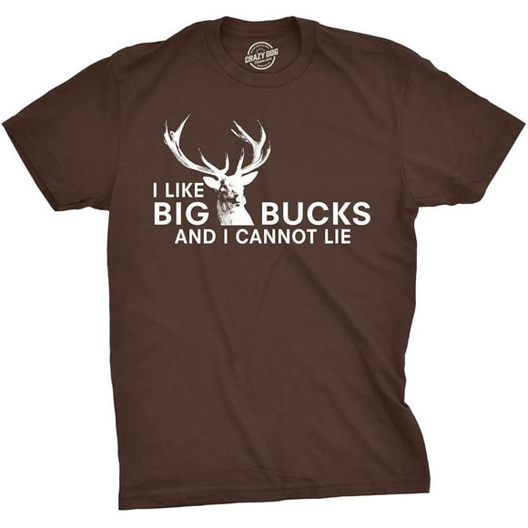 Mens I Like Big Bucks and I Cannot Lie Funny Deer Hunting Humor T Shirts for Men