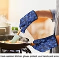 thumbnail image 4 of Pioneer Flower Floral Print Pattern Oven Mitt 2-Pack Set, Heat Resistant Kitchen Gloves, 7.7" X 12", 4 of 6