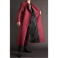 thumbnail image 3 of Mens Napoleon Style Flare Designer Red Wine Genuine Wool Coat SouthBeachLeather 2X-Large, 3 of 6