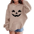 thumbnail image 6 of Mercatoo Boys Girls Hooded Sweatshirt Halloween Long Sleeve Pumpkin Print Pullover Fall Oversized Tops with Pocket, 6 of 6