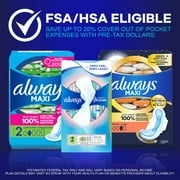 Always Maxi Overnight Pads with Wings, Size 4, 48 Count