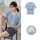 thumbnail image 2 of Ropa de dormir para mujer, pijamas sueltos de Modal, conjunto de dos piezas para mujer, pantalones cortos finos de manga corta para primavera y verano, traje con almohadilla para el pecho, 2 of 4