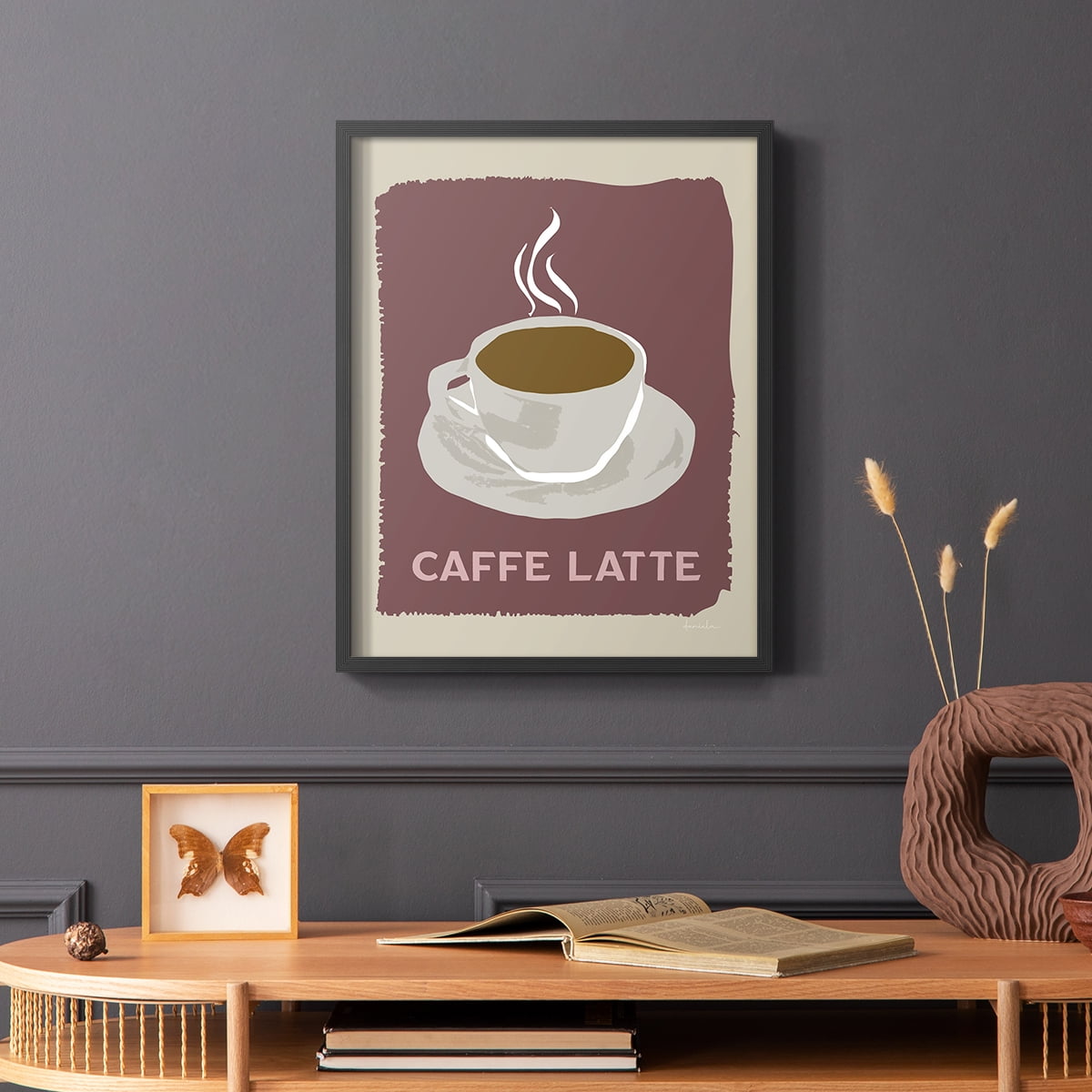 Modern Coffee III in Black Solid Wood 8 x 10 Framed Print