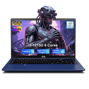 15.6" IPS FHD Laptop 32GB RAM 1TB SSD Intel 6-Core i3-1215U (Beats R5-7520U, Up to 4.4GHz) with Intel UHD Graphics-65W Type-C Backlit Keyboard Fingerprint Wi-Fi 6 Blue