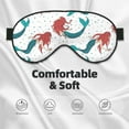 thumbnail image 3 of PAYOHTO Beautiful Red Haired Mermaids Soft Sleep Mask Comfort Pure Silk Eye Cover for Travel Office Camping, 3 of 7